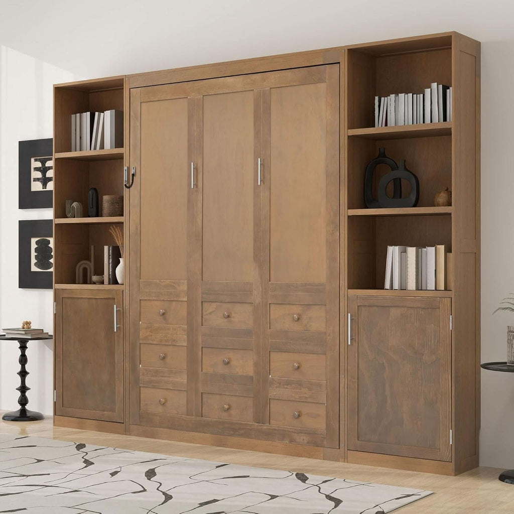 Queen Murphy Bed With Outstanding Storage Cabinets