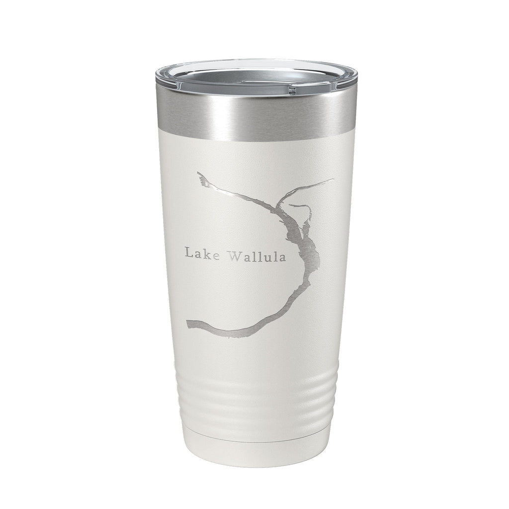 Lake Wallula Map Tumbler Travel Mug Insulated Laser Engraved Coffee Cup Washington 20 oz