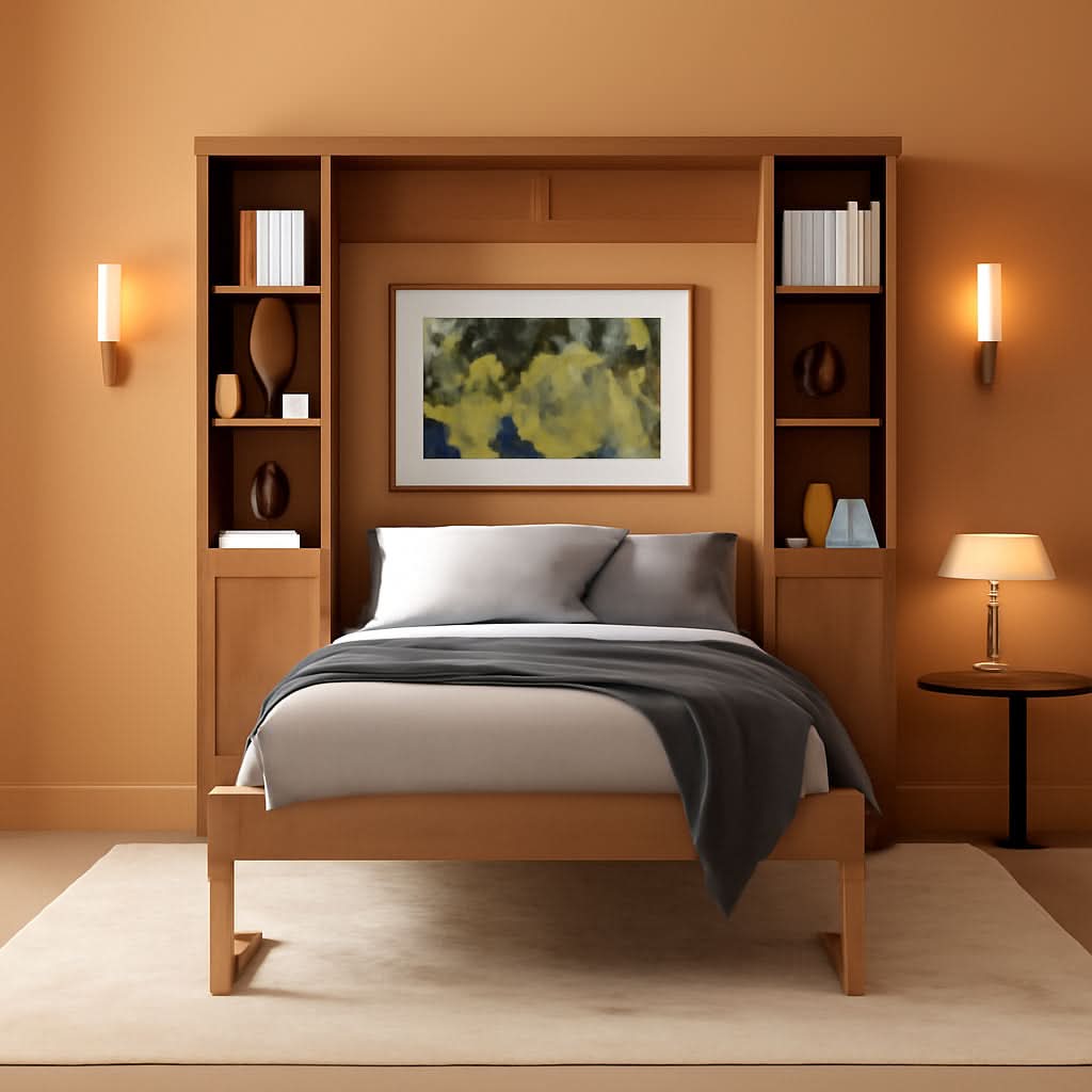 Queen Murphy Bed With Outstanding Storage Cabinets