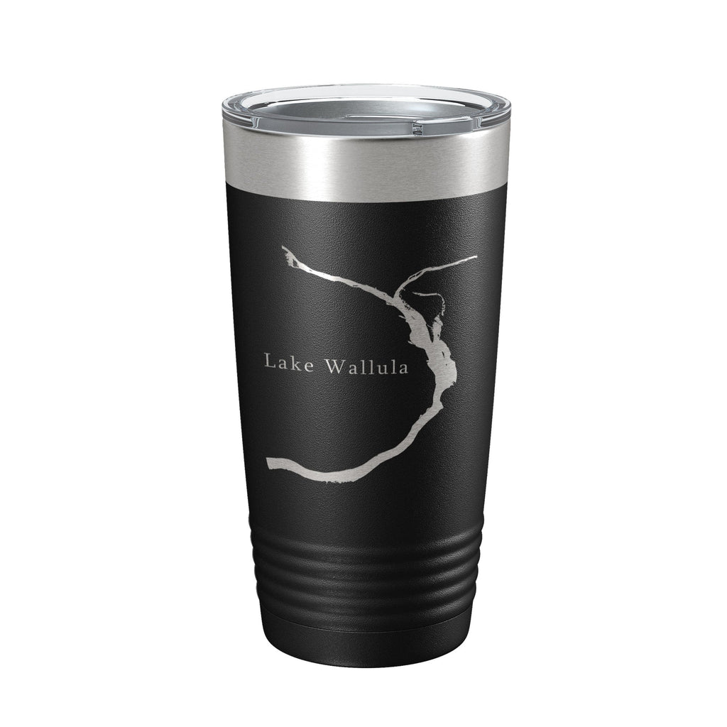Lake Wallula Map Tumbler Travel Mug Insulated Laser Engraved Coffee Cup Washington 20 oz