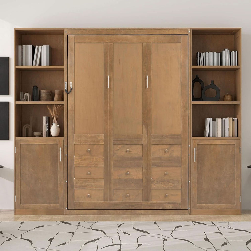 Queen Murphy Bed With Outstanding Storage Cabinets