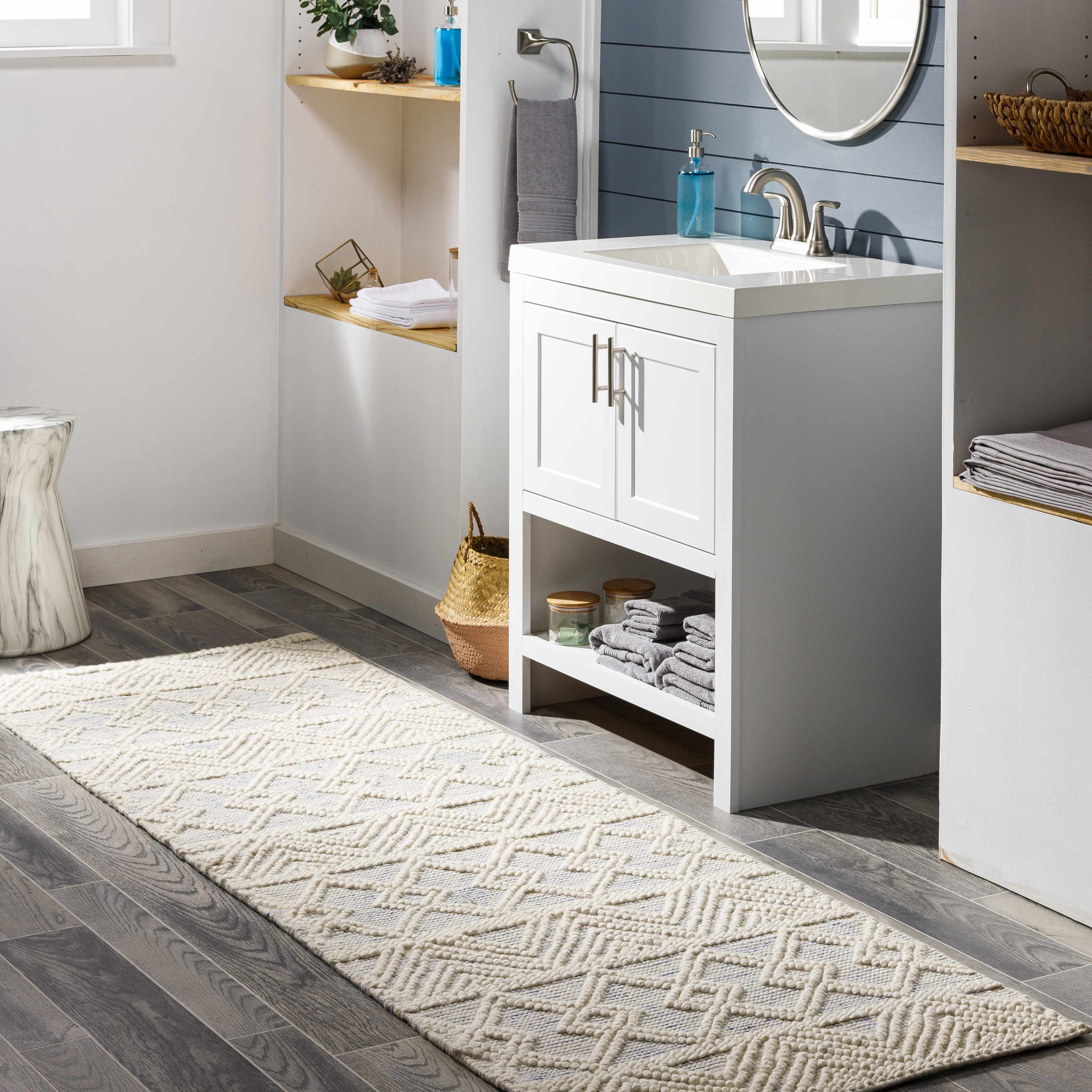 Sample Ginter Handmade Beige Wool Rug - Clearance