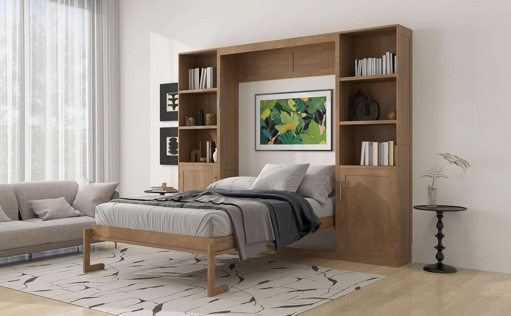 Queen Murphy Bed With Outstanding Storage Cabinets